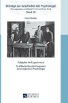 Book cover for Subjekte im Experiment; Zu Wilhelm Wundts Programm einer objektiven Psychologie