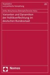 Book cover for Varianten Und Dynamiken Der Politikverflechtung Im Deutschen Bundesstaat