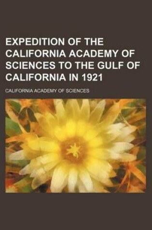 Cover of Expedition of the California Academy of Sciences to the Gulf of California in 1921