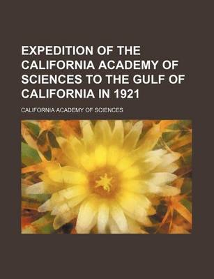 Book cover for Expedition of the California Academy of Sciences to the Gulf of California in 1921