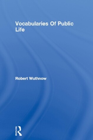 Cover of Vocabularies Of Public Life