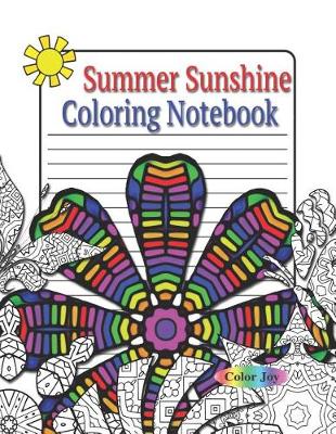 Book cover for Summer Sunshine Coloring Notebook