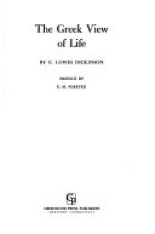 Cover of The Greek View of Life.