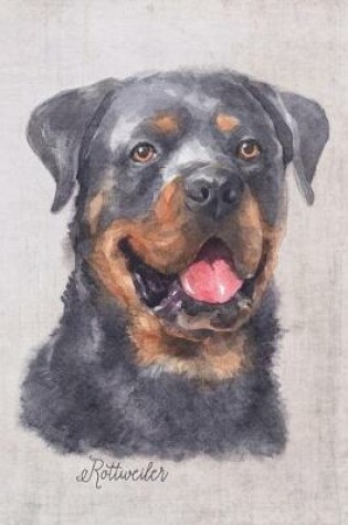 Cover of Rottweiler Dog Portrait Notebook