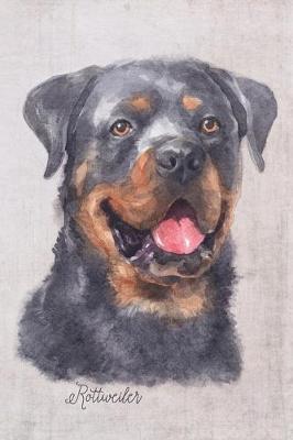 Book cover for Rottweiler Dog Portrait Notebook