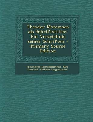 Book cover for Theodor Mommsen ALS Schriftsteller