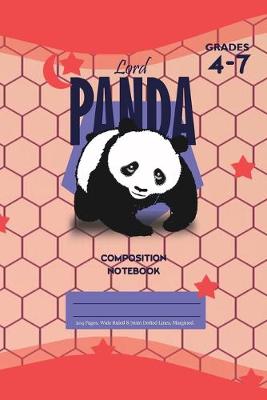 Book cover for Lord Panda Primary Composition 4-7 Notebook, 102 Sheets, 6 x 9 Inch Pink Cover