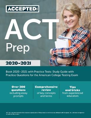 Book cover for ACT Prep Book 2021-2022 with Practice Tests