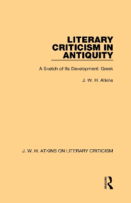 Book cover for Literary Criticism in Antiquity