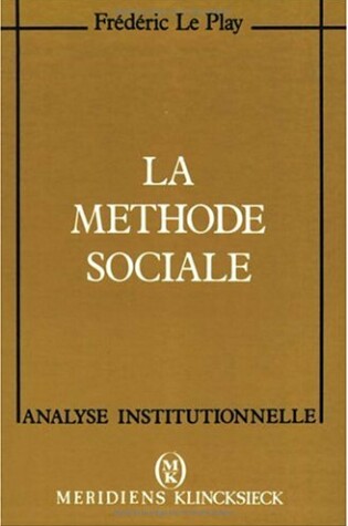 Cover of La Methode Sociale