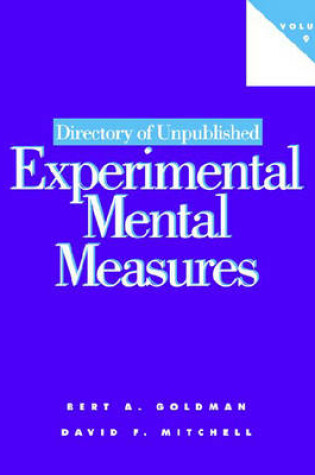 Cover of Directory of Unpublished Experimental Mental Measures v.9