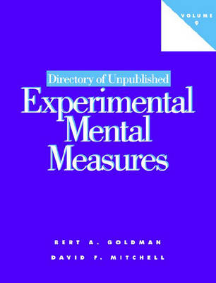 Cover of Directory of Unpublished Experimental Mental Measures v.9