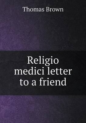 Book cover for Religio medici letter to a friend