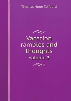 Book cover for Vacation rambles and thoughts Volume 2