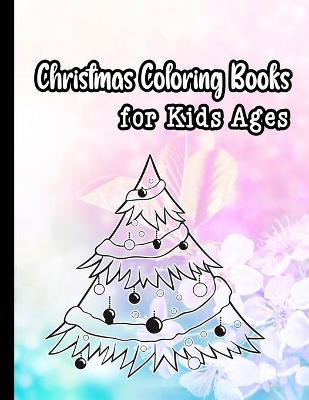 Book cover for Christmas coloring books for kids ages