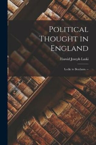 Cover of Political Thought in England