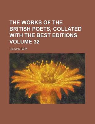 Book cover for The Works of the British Poets, Collated with the Best Editions Volume 32