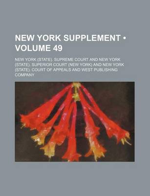 Book cover for New York Supplement (Volume 49)