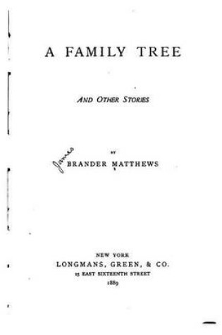 Cover of A Family Tree, and Other Stories