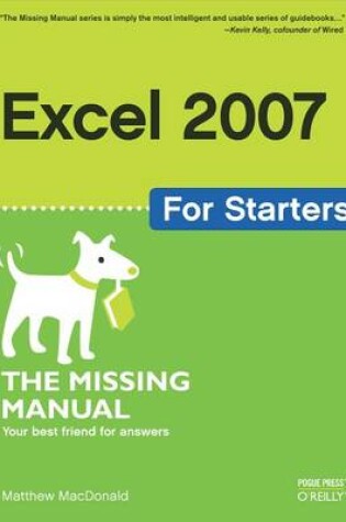 Cover of Excel 2007 for Starters: The Missing Manual