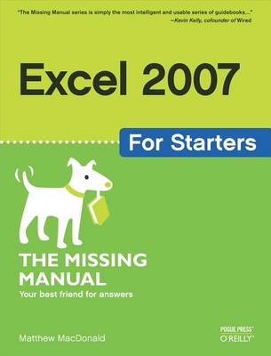Book cover for Excel 2007 for Starters: The Missing Manual
