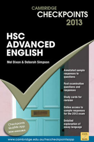 Cover of Cambridge Checkpoints HSC Advanced English 2013