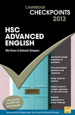 Book cover for Cambridge Checkpoints HSC Advanced English 2013