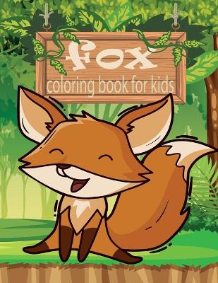 Book cover for fox coloring book for kids