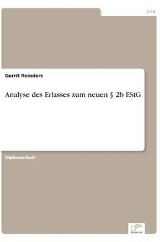 Cover of Analyse des Erlasses zum neuen  2b EStG