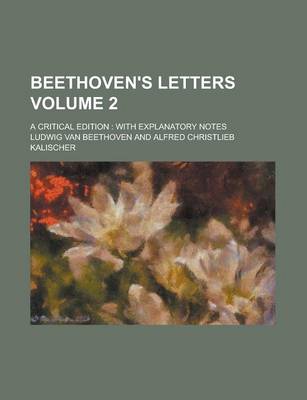 Book cover for Beethoven's Letters; A Critical Edition