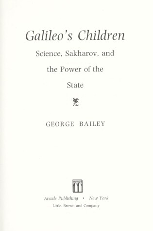 Cover of Galileo's Children