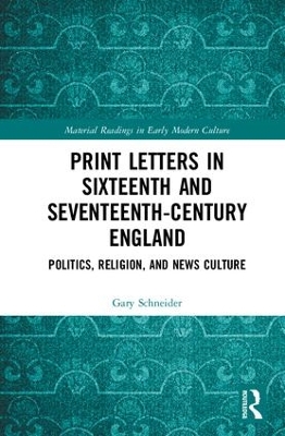 Book cover for Print Letters in Seventeenth‐Century England