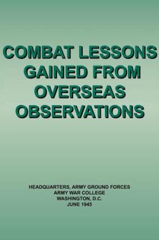 Cover of Combat Lessons Gained from Overseas Observation