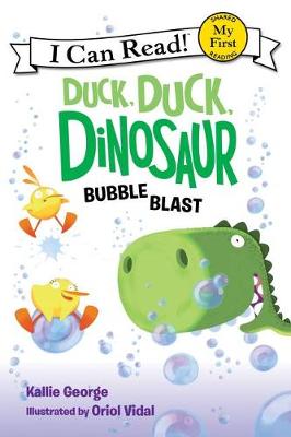 Book cover for Duck, Duck, Dinosaur: Bubble Blast