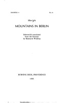 Book cover for Mountains of Berlin