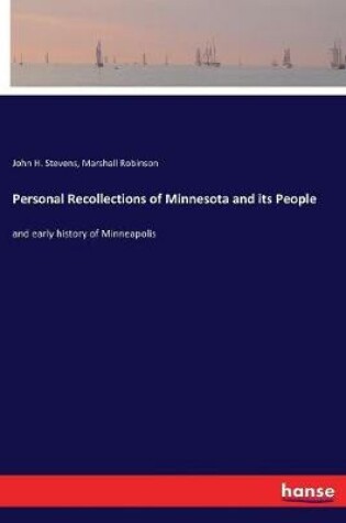 Cover of Personal Recollections of Minnesota and its People