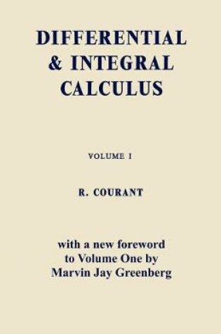 Cover of Differential and Integral Calculus, Vol. One