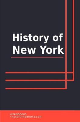 Book cover for History of New York