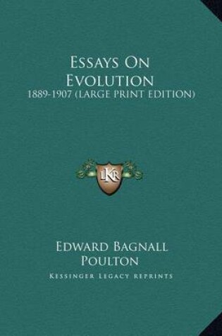 Cover of Essays on Evolution