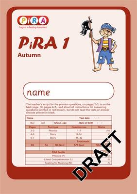 Book cover for Progress in Reading Assessment Test 1, Autumn Pk10