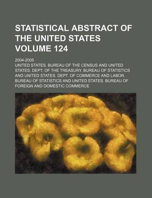 Book cover for Statistical Abstract of the United States Volume 124; 2004-2005