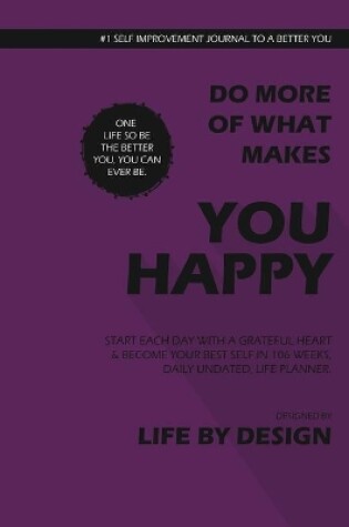 Cover of Do More of What Makes You Happy, Start Each Day With A Grateful Heart, Undated Daily Planner, Blank Write-in (Purple)