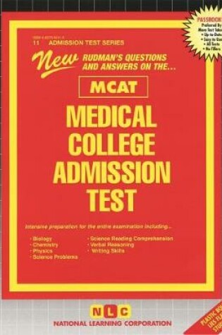 Cover of MEDICAL COLLEGE ADMISSION TEST (MCAT)