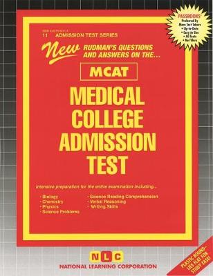 Book cover for MEDICAL COLLEGE ADMISSION TEST (MCAT)