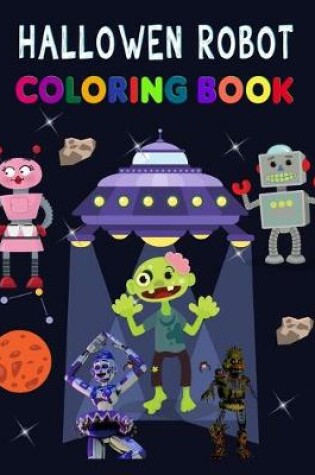 Cover of Hallowen Robot Coloring Book.