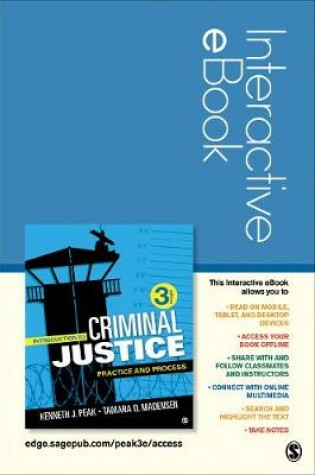 Cover of Introduction to Criminal Justice Interactive eBook Student Version