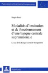 Book cover for Modalites D'Institution Et de Fonctionnement D'Une Banque Centrale Supranationale