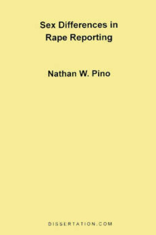 Cover of Sex Differences in Rape Reporting