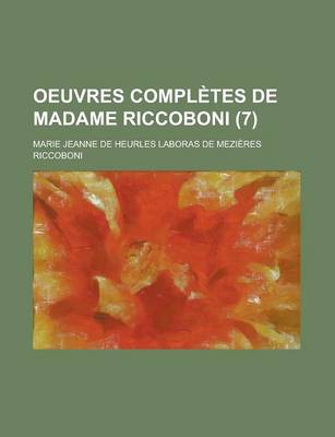 Book cover for Oeuvres Completes de Madame Riccoboni (7)