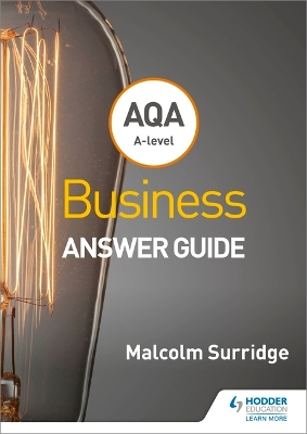 Book cover for AQA A-level Business Answer Guide (Surridge and Gillespie)